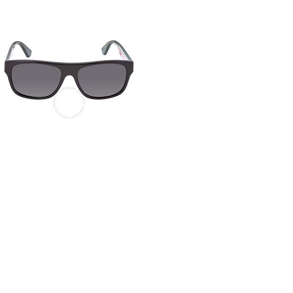 구찌 구찌 Gucci Polarized Grey Rectangular Mens Sunglasses GG0341S 002 56