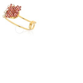 버버리 Burberry Crystal Daisy Brass Cuff In Coral Pink 4073779