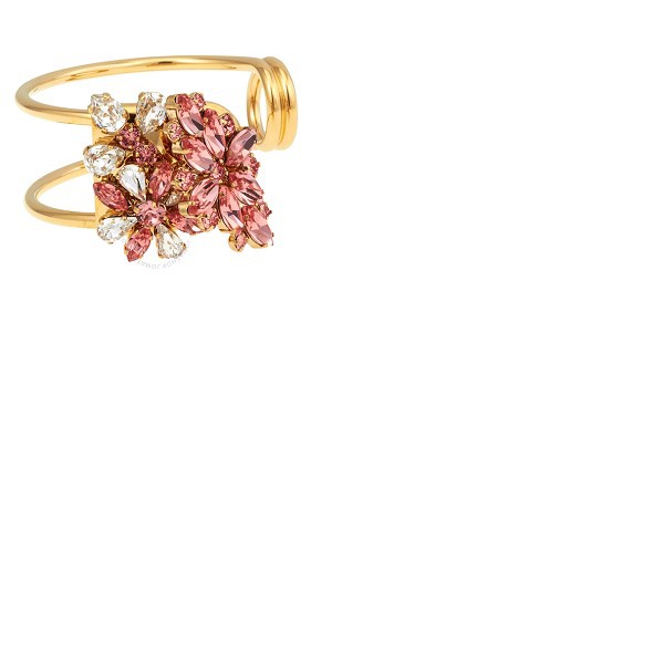 버버리 버버리 Burberry Crystal Daisy Brass Cuff In Coral Pink 4073779