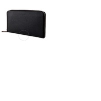 Coach Black Mens Accordion Wallet In Crossgrain Leather 25607 BLK