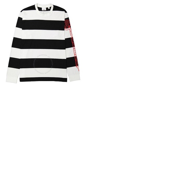 버버리 버버리 Burberry Laxley Stripe Cotton Oversized Long-sleeve T-shirt 8029484