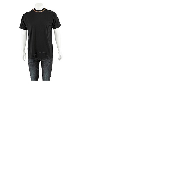 버버리 버버리 Burberry Mens Black Chain Detail T-shirt 4559581