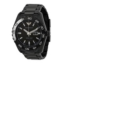 Emporio Armani Sportivo Black Dial Blaxk Ion-plated Mens Watch AR6049