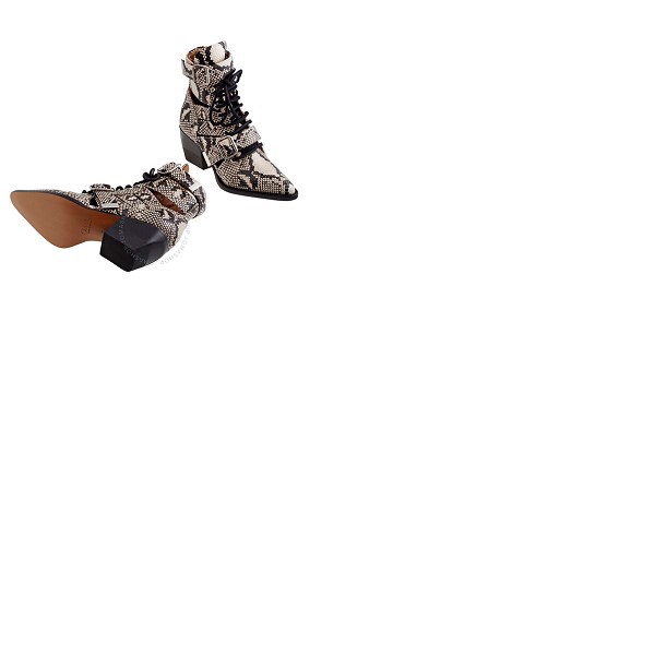 끌로에 Chloe Ladies Python Boots In Grey CHC18U00604091