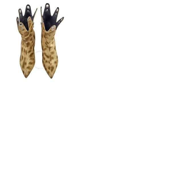 버버리 버버리 Burberry Jermaine Leopard Print Eyelet Detail Ankle Boots 8017293