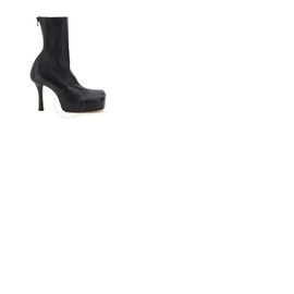 보테가 베네타 Bottega Veneta Ladies Black Bold Stretch Nappa Square Toe Boots 631934 VBP40 1000