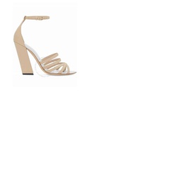 버버리 Burberry Ladies Soft Fawn Split-toe Detail Leather Sandals 8028469