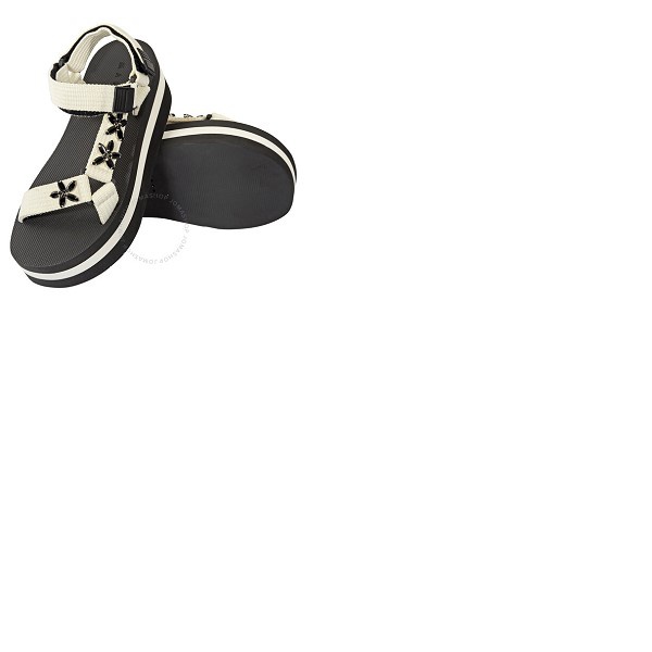 마르니 마르니 Marni Ladies Floral-embellished Platform Sandals ZPMS006806-P3119-00W02