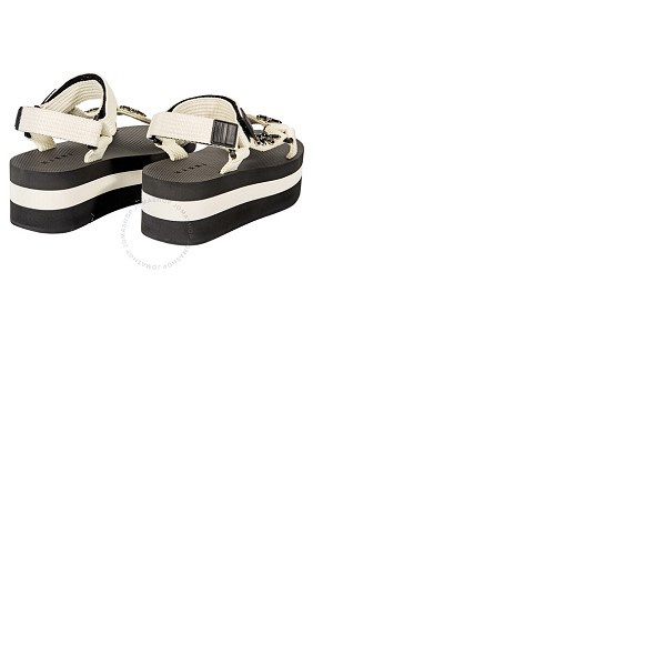 마르니 마르니 Marni Ladies Floral-embellished Platform Sandals ZPMS006806-P3119-00W02