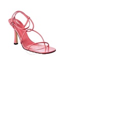 보테가 베네타 Bottega Veneta Ladies Pink Square Toe Heel Sandal 630178 VBP10 5610
