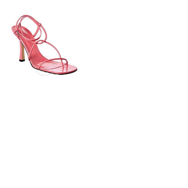 보테가베네타 보테가 베네타 Bottega Veneta Ladies Pink Square Toe Heel Sandal 630178 VBP10 5610