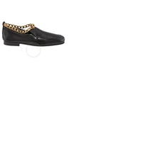 바이 파 By Far Ladies Nick Chain-anklet Leather Loafers 20PFNKLBLW-BL