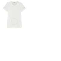 몽클레어 Moncler Ladies Logo Patch Sleeve T-Shirt in White E20938090460-V8058-033