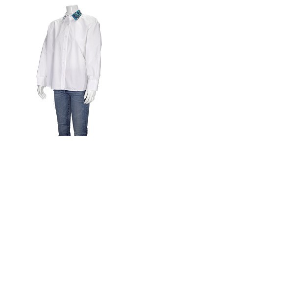 로에베 로에베 Loewe Embroidered Collar Shirt In White S2109760GA.2100