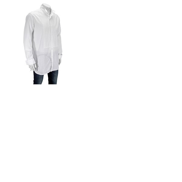 버버리 버버리 Burberry Mens Loxton Trim Fit Dress Shirt In White 4553364