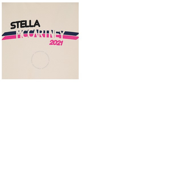 스텔라 맥카트니 스텔라 맥카트니 Stella Mccartney Ladies Cream Moto Logo-print Hoodie 515813 SOW82-9201