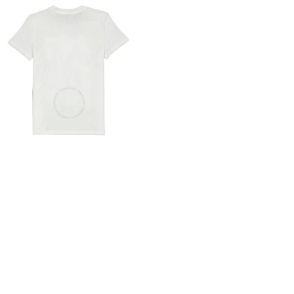  맥스마라 Max Mara Ladies White HU모우 MOUR Logo-print Cotton-jersey T-shirt Humour 011