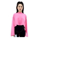 Mm6 메종 마르지엘라 Mm6 메종마르지엘라 Maison Margiela Mm6 Ladies Neon Pink Draped Split-Sleeve Top S52GC0203-S23955-251