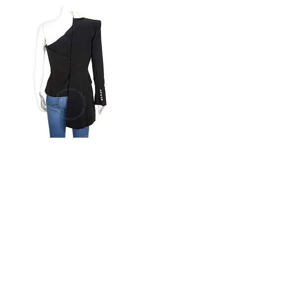 발망 발망 Balmain Ladies Asymmetric One-shoulder Blazer RF00710207D-EAB
