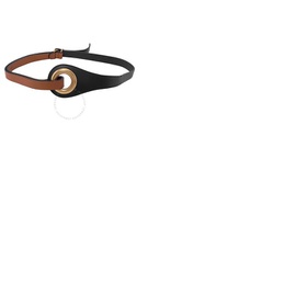 버버리 Burberry Grommet Detail Lambskin Waist Belt InTan/Black 8008203