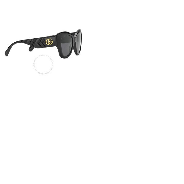 구찌 구찌 Gucci Grey Butterfly Ladies Sunglasses GG0808S 001 53