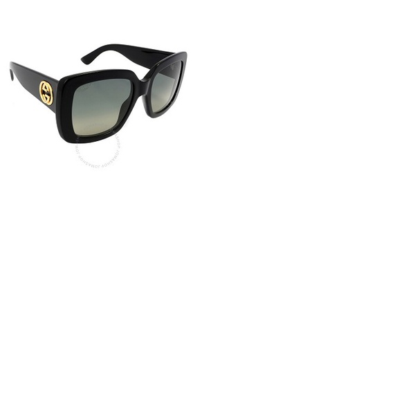 구찌 구찌 Gucci Gradient Grey Square Ladies Sunglasses GG0141SN 001 53