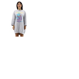 모스키노 Moschino Ladies Grey Hippo Print Sweater Dress A 5401 527 1485