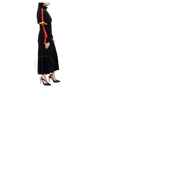 버버리 버버리 Burberry Ladies Colour Block Detail Jersey Turtleneck Dress In Black 8002197