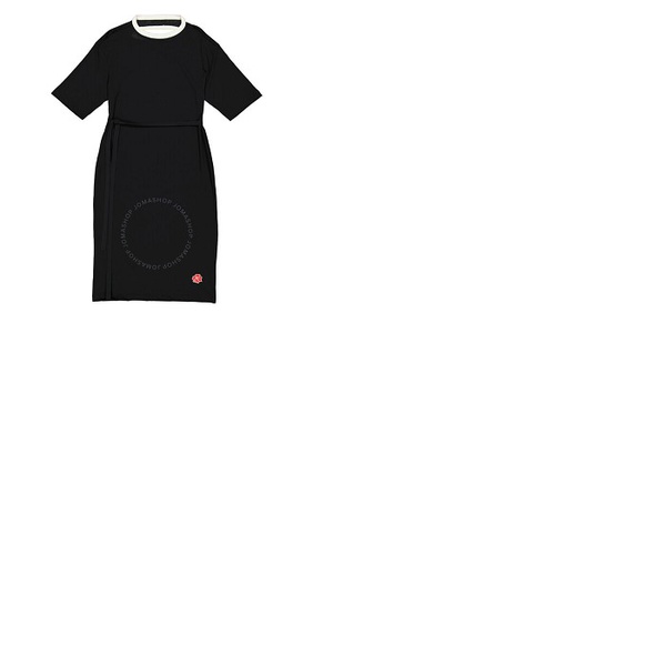 마르니 마르니 Marni Ladies Black Crewneck Short Sleeves Dress ABJE0699X0-0TCY68-00N99