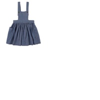 Bonpoint Girls Blue Amelie Pinafore Twill Dress S02GDRWO4702-015