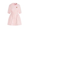 Kenzo Ladies Faded Pink Tiger Crest Sweatshirt Dress FB52RO7634ML-34