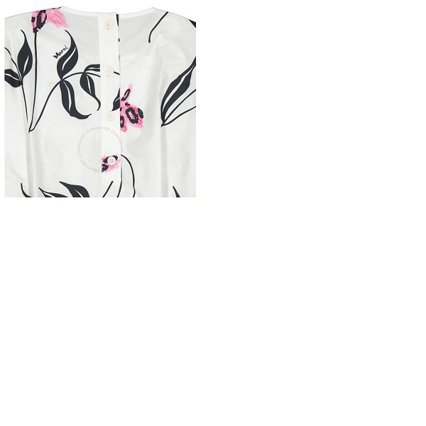 마르니 마르니 Marni Ladies Floral Cotton Poplin Midi Dress ABMA0671Q0 UTCZ55 LFW01