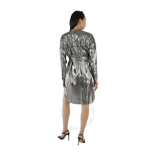 버버리 버버리 Burberry Ladies Silk Lurex Shirt Dress With Pleats 4068396