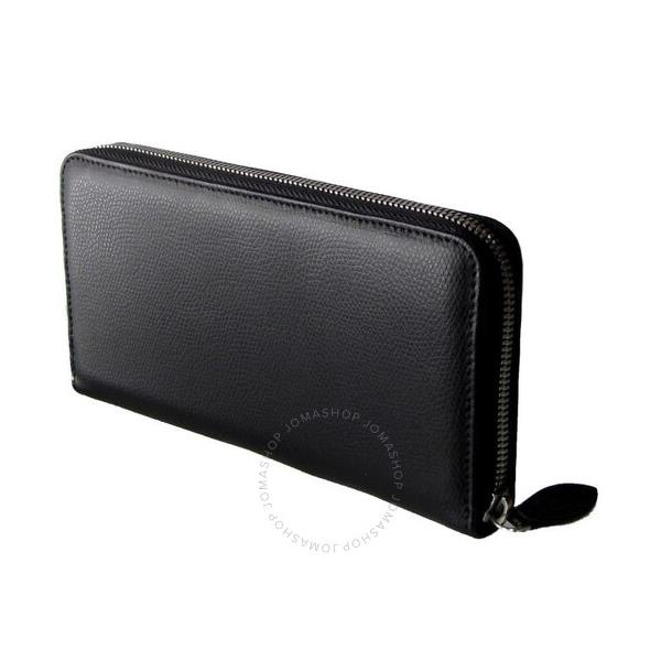  Emporio Armani Mens Soft Saffiano Zip Around Wallet in Black YEME49-YAQ2E-8107