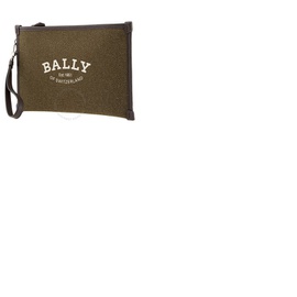 Bally Mens Benery Logo Clutch Bag - Deep Moss 6238901