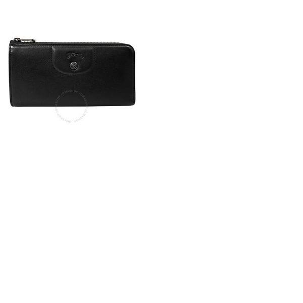 롱샴 Longchamp Le Pliage Cuir Zip Around Wallet - Black L3418757001
