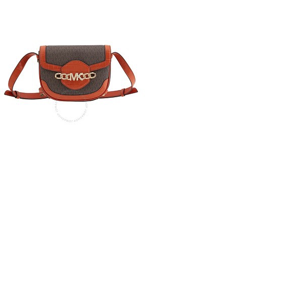 마이클 코어스 Michael Kors Hally Signature Logo-print Saddle Crossbody Bag 30F1G2HM2E