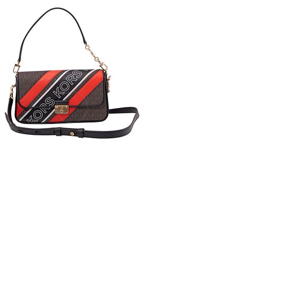 마이클 코어스 Michael Kors Small Bradshaw Signature Logo Stripe Convertible Shoulder Bag 30F1G2BL1B