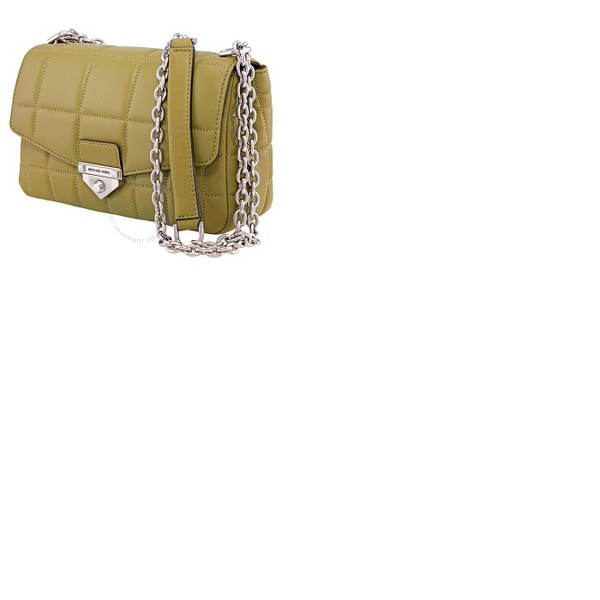 마이클 코어스 Michael Kors Ladies SoHo Large Quilted Leather Shoulder Bag - Olive Green 30F0S1SL3L-390