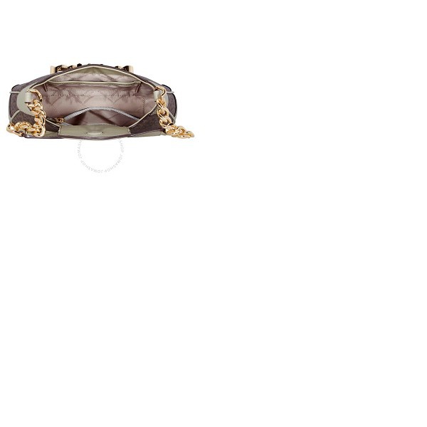 마이클 코어스 Michael Kors Signature Logo-print Small Hally Shoulder Bag - Green 30F1G2HL1B
