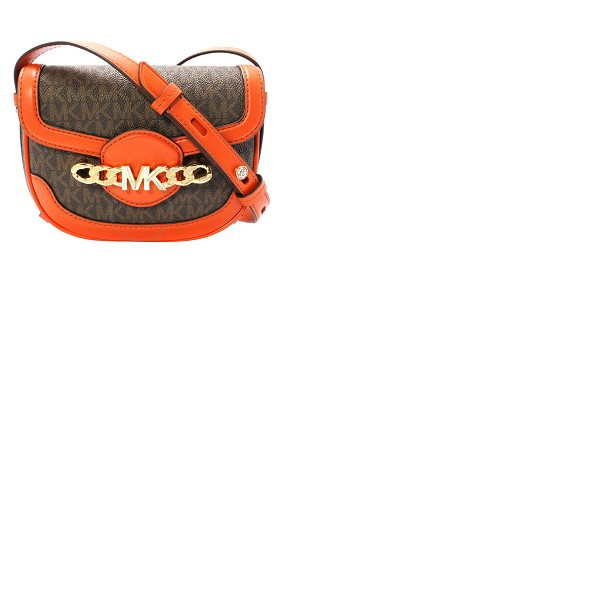 마이클 코어스 Michael Kors Ladies Hally Extra-Small Embellished Logo Crossbody Bag- Orange 32F1G2HC1B