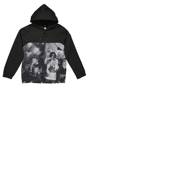 버버리 버버리 Burberry Mens Rave Print Nylon Hooded Jacket 8024059