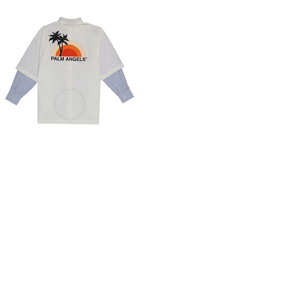  팜엔젤스 Palm Angels White Double Sleeve Shirt PMGA055S20780016-0188