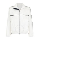 Emporio Armani White Nylon Full Zip Logo Blouson Jacket 3L1BC1-1NDBZ-0101
