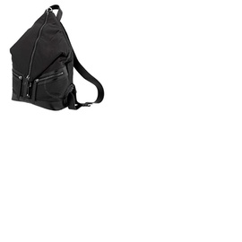 지미 추 Jimmy Choo Mens Fitzroy/M Soft Nylon and Satin Leather Backpack In Black 194 Fitzroy/M YSE Black