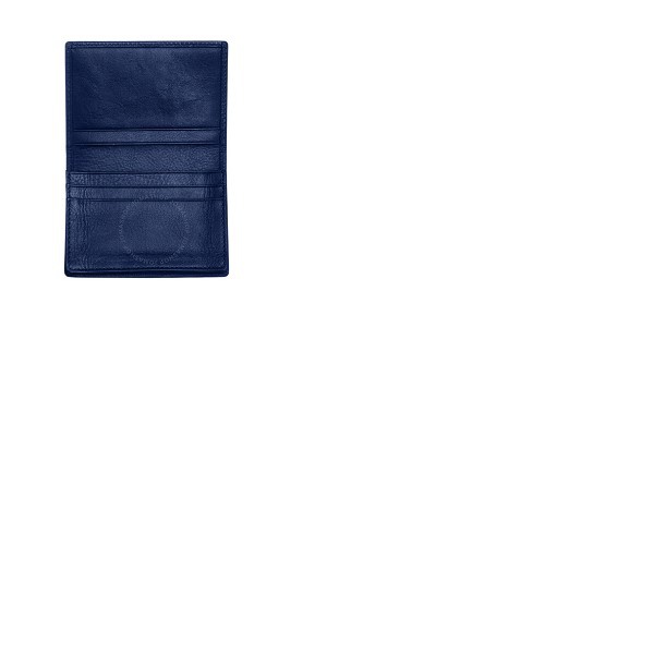  Breed Porter Genuine Leather Bi-Fold Wallet - Navy BRDWALL002-BLU