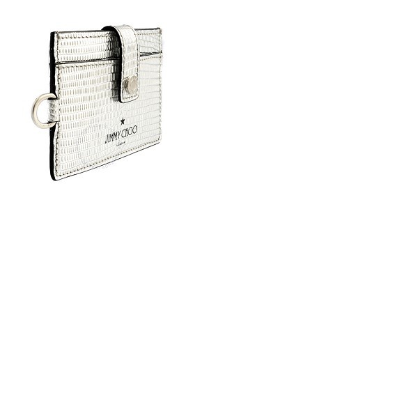  지미 추 Jimmy Choo Kyo Logo Printed Leather Card Holder With Strap 192 Kyo IZQ