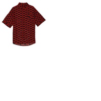 Mens Short-sleeve Repeat Logo Shirt In Red/Black 424C-PSS20-0024-RED