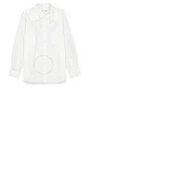 Comme Des Garcons Long Sleeve Double Collar Shirt In White S28073-4