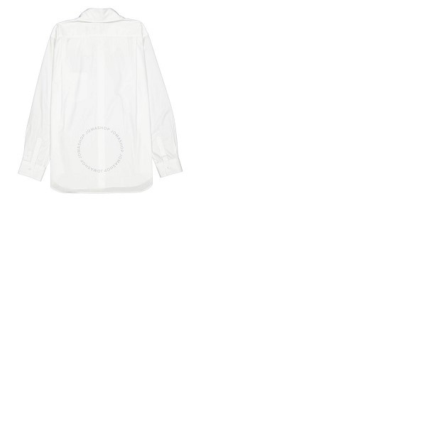  Comme Des Garcons Long Sleeve Double Collar Shirt In White S28073-4